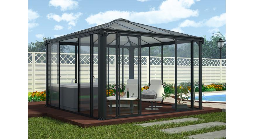 Pavillon lukket, Ledro 3000, antracitgrå